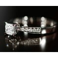 thumbnail image 2 of Fascinating Diamond Wedding Ring 0.50 Carat Princess Cut Diamond Moissanite on 10k White Gold, 2 of 4