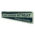 thumbnail image 4 of Lakeside Retreat Novelty Sign, Metal Wall Decor - 4x18 inches, 4 of 4