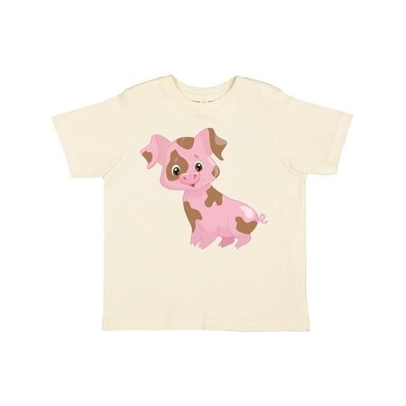 

Inktastic Cute Smiling Pig with Mud Splatter Gift Toddler Boy or Toddler Girl T-Shirt