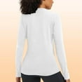 thumbnail image 7 of Womens Soft Velvet Tops Long Sleeve Mock High Neck Base Pullover Sweater Fitted Solid Color Fall Winter Clothes (XL, White), 7 of 7