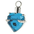 thumbnail image 4 of Colgante de de cenizas de de cremación de cristal azul de Zulema  Memorial Cremation Pendant, 4 of 8
