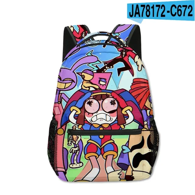 The Amazing Digital Circus Magical Digital Circus School Bag Students Start School Fashion Casual Backpack Cartoon Backpack