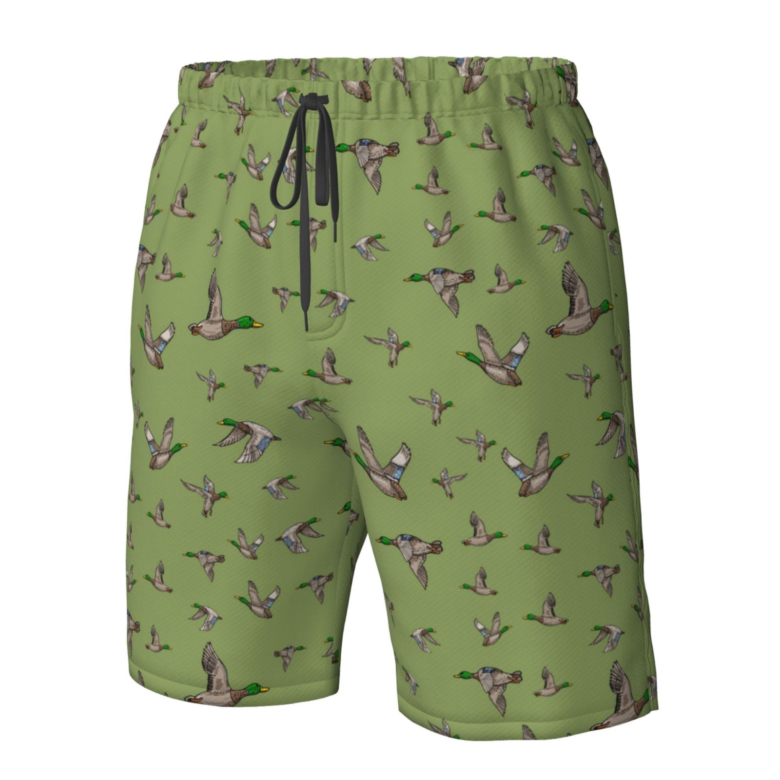 Vsdgher Mallard Duck Men's Beach Shorts, Surfing shorts, Swim trunks, Quick Dry Swim Trunks for Surfing Beach Fun -Small