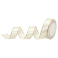 thumbnail image 1 of Unique Bargains 1 Inch 25 Yard Wide Satin Ribbon with Gold Edges Grosgrain Fabric Ribbon for Gift Wrapping, Cream White, 1 of 7