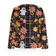 thumbnail image 4 of Rbaofujie Chandails d'Automne pour Femmes Chandails à Rayures Décontractés Imprimés Col Rond Manches Longues Haut Ample Chandails en Molleton Orange Chandails à Capuchon pour Femmes, 4 of 5