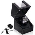 thumbnail image 4 of Single Watch Winder for Automatic Watches with Durable PU Leather, Watch Winder with Mabuchi Motor, Flexible Pillow, 3 Mode Settings, Include USB+DC Cable Charge Fit Lady and Man Watches, 4 of 7