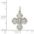 thumbnail image 3 of Sterling Silver Antiqued Mini 4-way Medal Cross Pendant Charm, 3 of 4