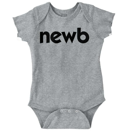 Newbie Slang Funny Cute New Babies Romper Boys or Girls Infant Baby Brisco Brands 12M