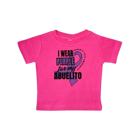 

Inktastic Chronic Pain I Wear Purple For My Abuelito Gift Baby Boy or Baby Girl T-Shirt
