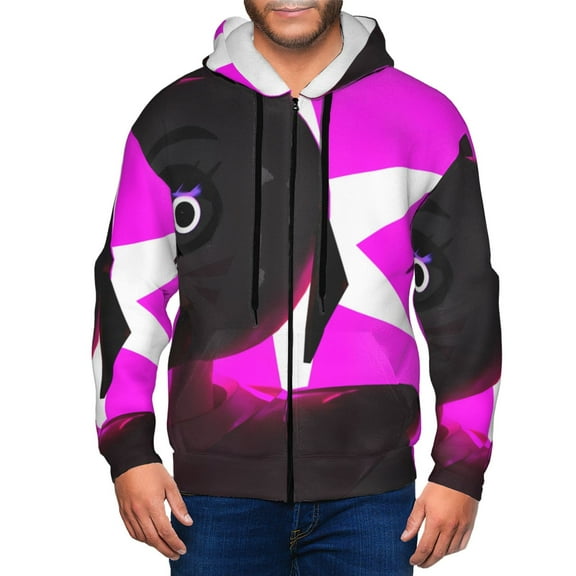 Saiise Five Nights At Freddy'S Mens Zip Up Hoodie Long Sleeve Full-zip Hooded Sweatshirt Pullover With Kangaroo Pocket S-3XL