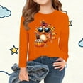thumbnail image 2 of Burnt Orange Boy Girl Long Sleeve Tshirts for Kids Girl Boy Winter Fall Crew Neck Graphic Elegant Happy Holiday Gift Thanksgiving Casual Kawaii T Shirt Thermal Tops Shirts Child 2025 14-15 Years, 2 of 5