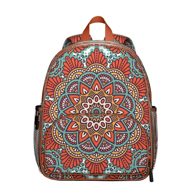Abstract Ornamental Mandala Ergonomic Backpack - Comfortable Wear for Students with Spine Protection