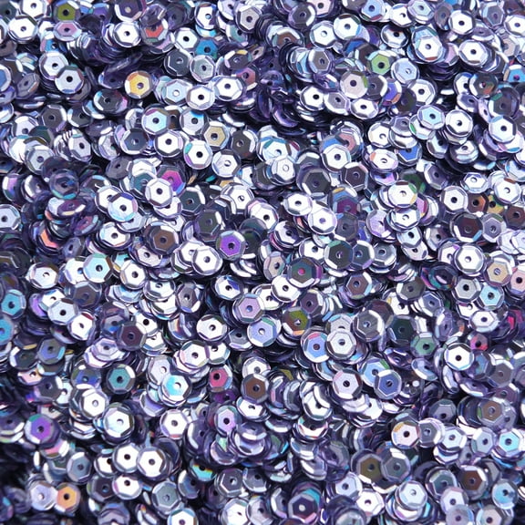 Lavender Cup Sequins 5mm Lazersheen Rainbow Reflective Metallic Made in USA