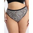 thumbnail image 2 of Joyspun Women's Plus Cotton-Blend Thong Panties, 3-Pack, Sizes 1X-5X, 2 of 7