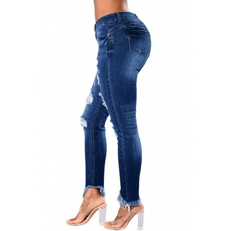 Destroyed jeans feminino 2025