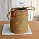 thumbnail image 2 of Natural Straw Basket Handwoven Collapsible Flower Basket Dried Flower Wicker Weaving, 2 of 2