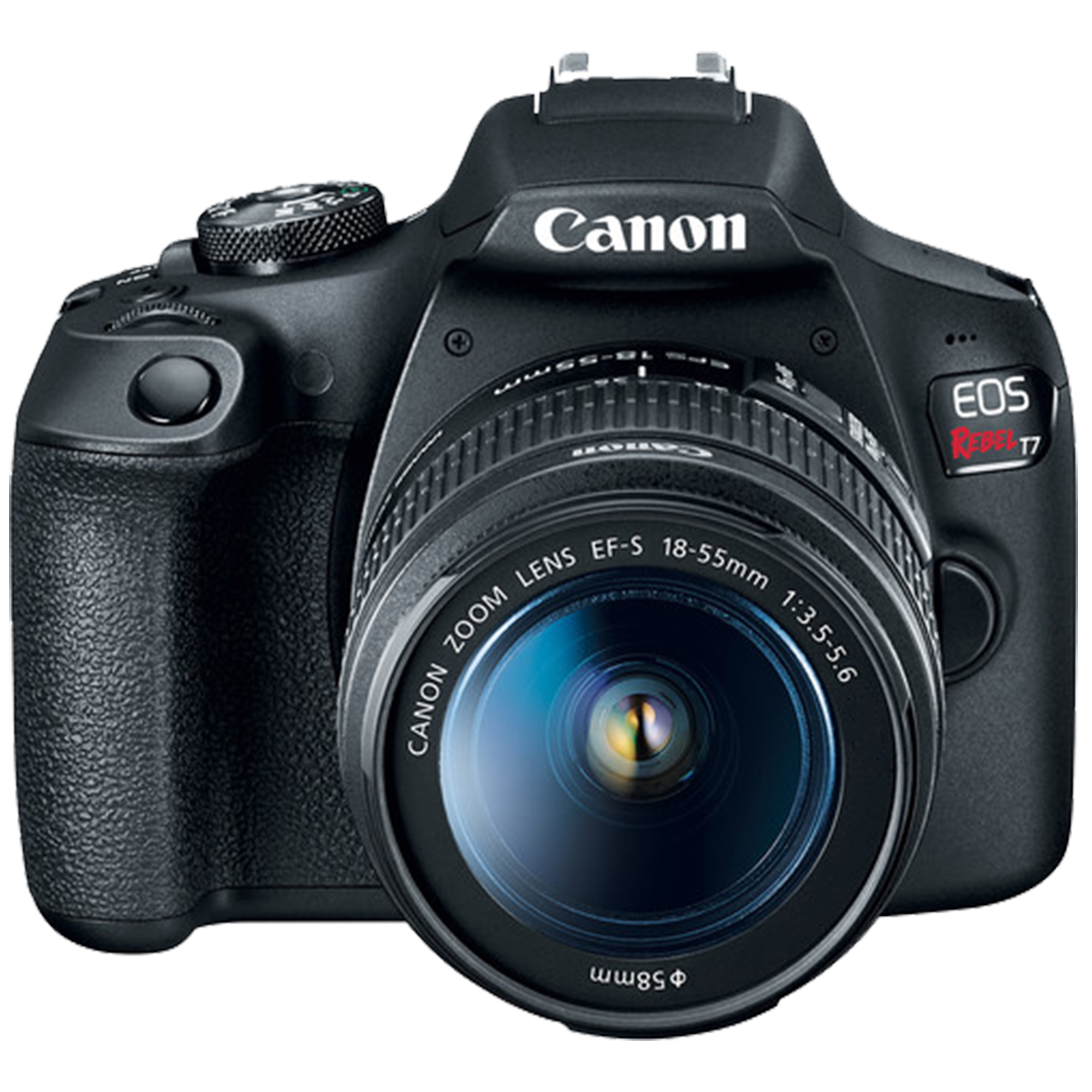 Canon EOS Rebel T7 DSLR Camera with 18-55mm Lens + 2 pcs SanDisk 64GB Memory Card + Case + Tripod + Telephoto + ZeeTech Accessory Bundle - image 3 of 9