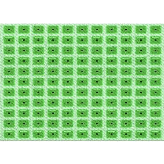Ahgly Company Machine Washable Indoor Rectangle Transitional Jade Green Area Rugs, 2' x 3'