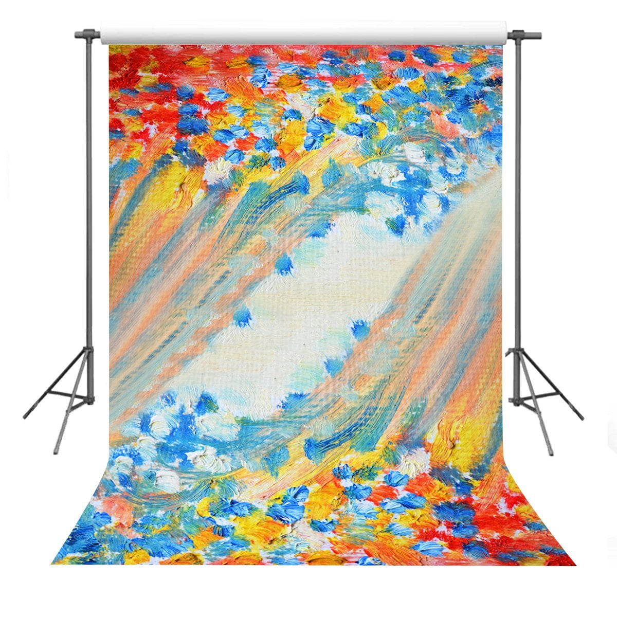 MOHome Polyester Fabric 5x7ft Colorful Abstract Art Painting