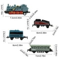 thumbnail image 3 of Alloy Steam Train Toy Set Pull Back Regenerative Car with 4 Connectable Cars Miniature Model for Kids Travel Ornament Gift(Blue), 3 of 6
