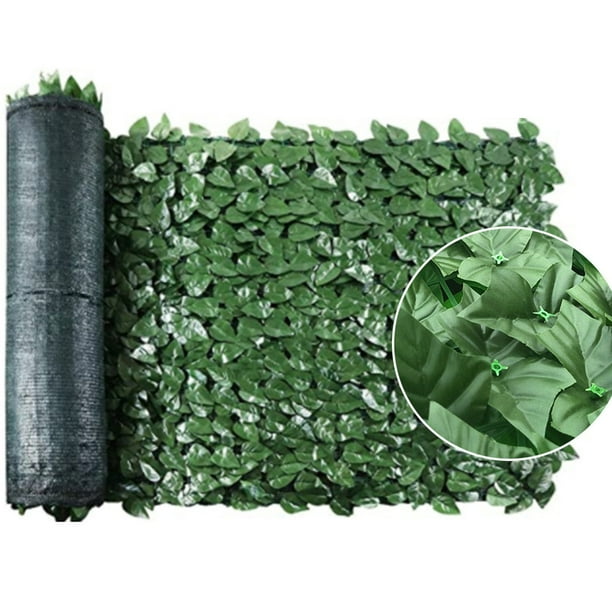 Artificial Privacy Screening Roll Garden Artificial Ivy Leaf Hedge Fence Wall Balcony Privacy Screening Roll Walmart Com Walmart Com
