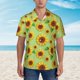 thumbnail image 2 of Fotbe Sunflower Leaves Camisa Hawaiana para Hombre Unisex – Camisa Casual de Verano con Botones de Manga Corta de Algodón y Lino,Large, 2 of 7
