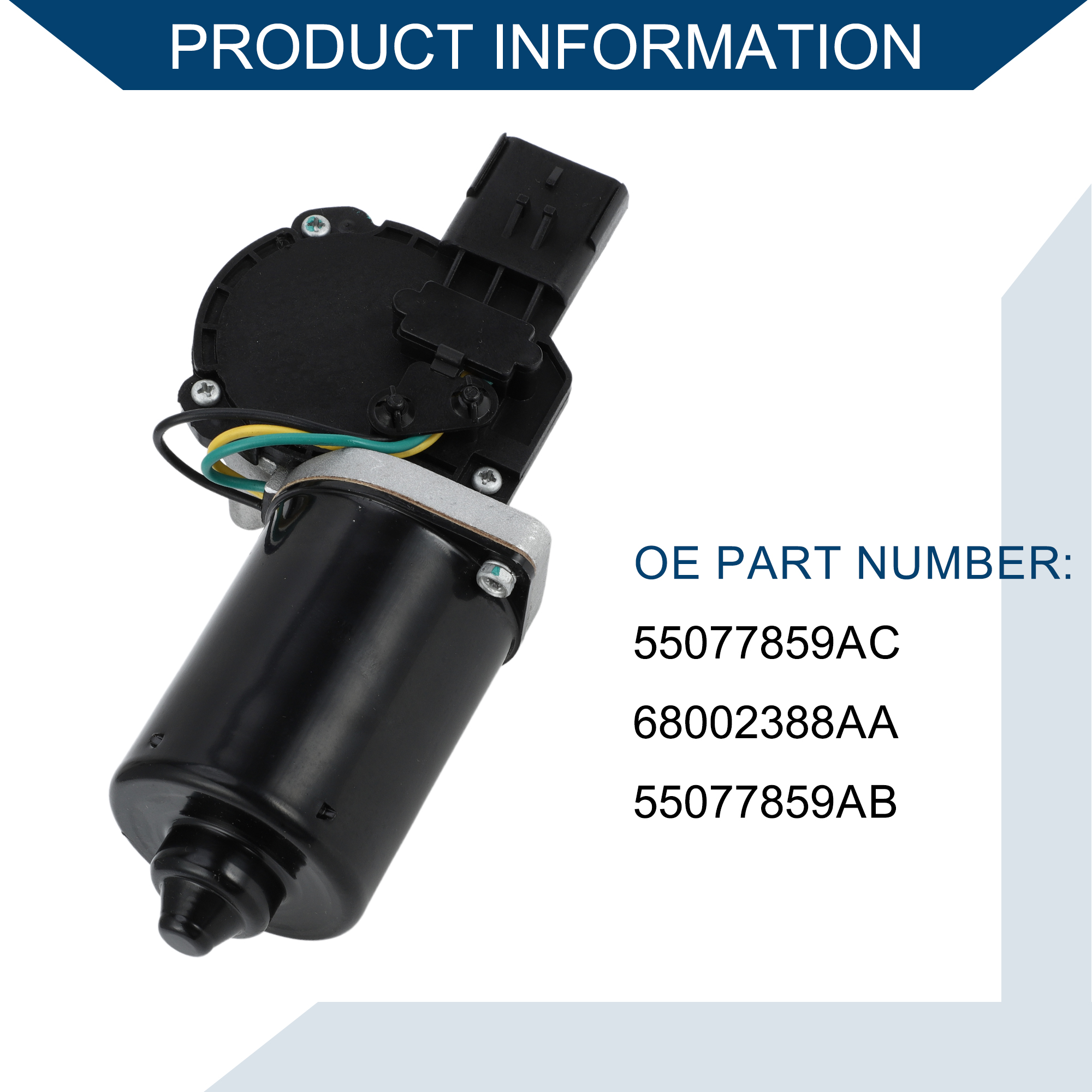 Unique Bargains Windshield Wiper Motor for Jeep Wrangler 2007-2017 and JK 2018 / Front
