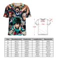 thumbnail image 2 of My Hero Academia Womens T-Shirt Round Neck Short Sleeve Tee Shirts Summer Breathable Tops Blouse 4XL, 2 of 8
