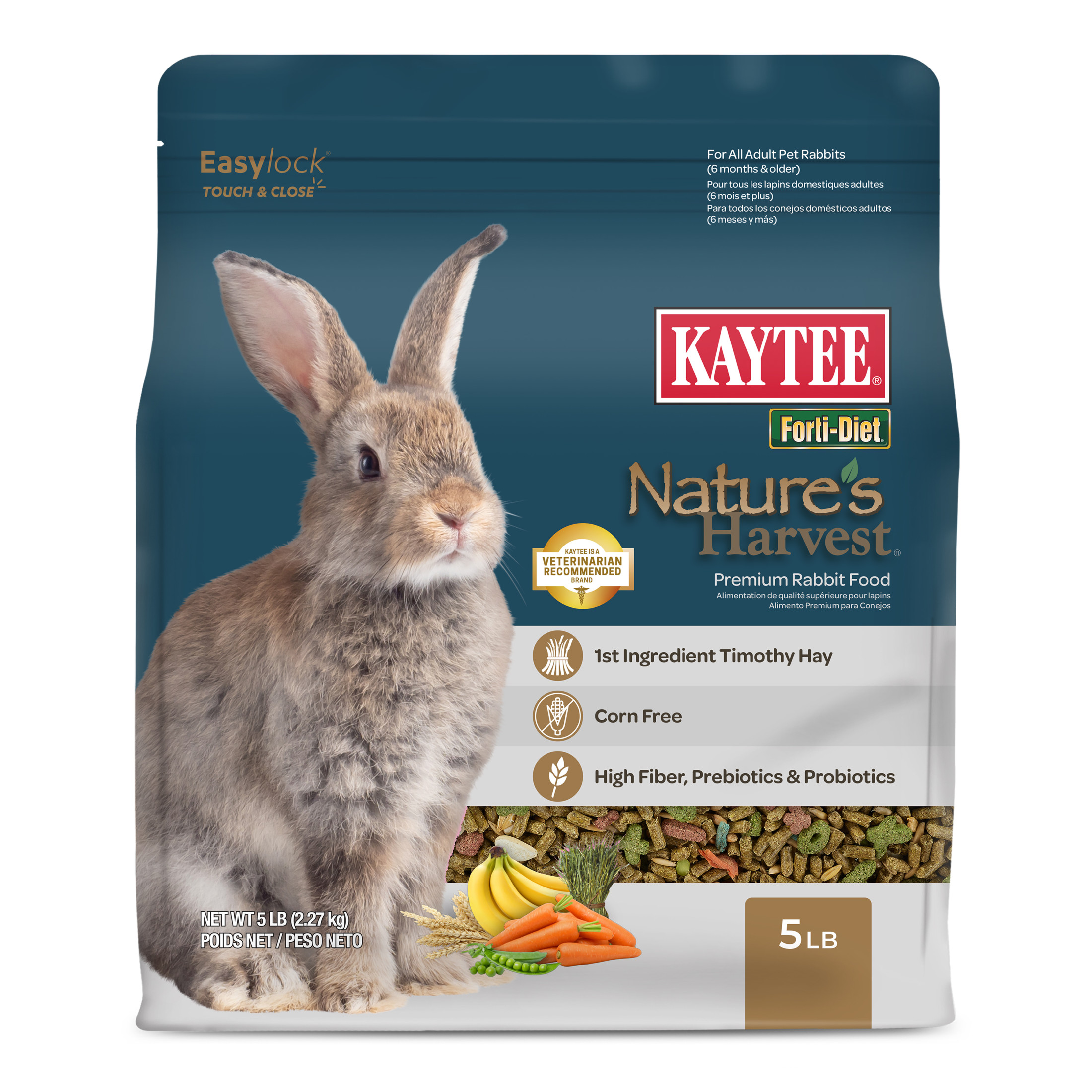 Kaytee Forti-Diet Nature's Harvest Rabbit Food, 5 lb