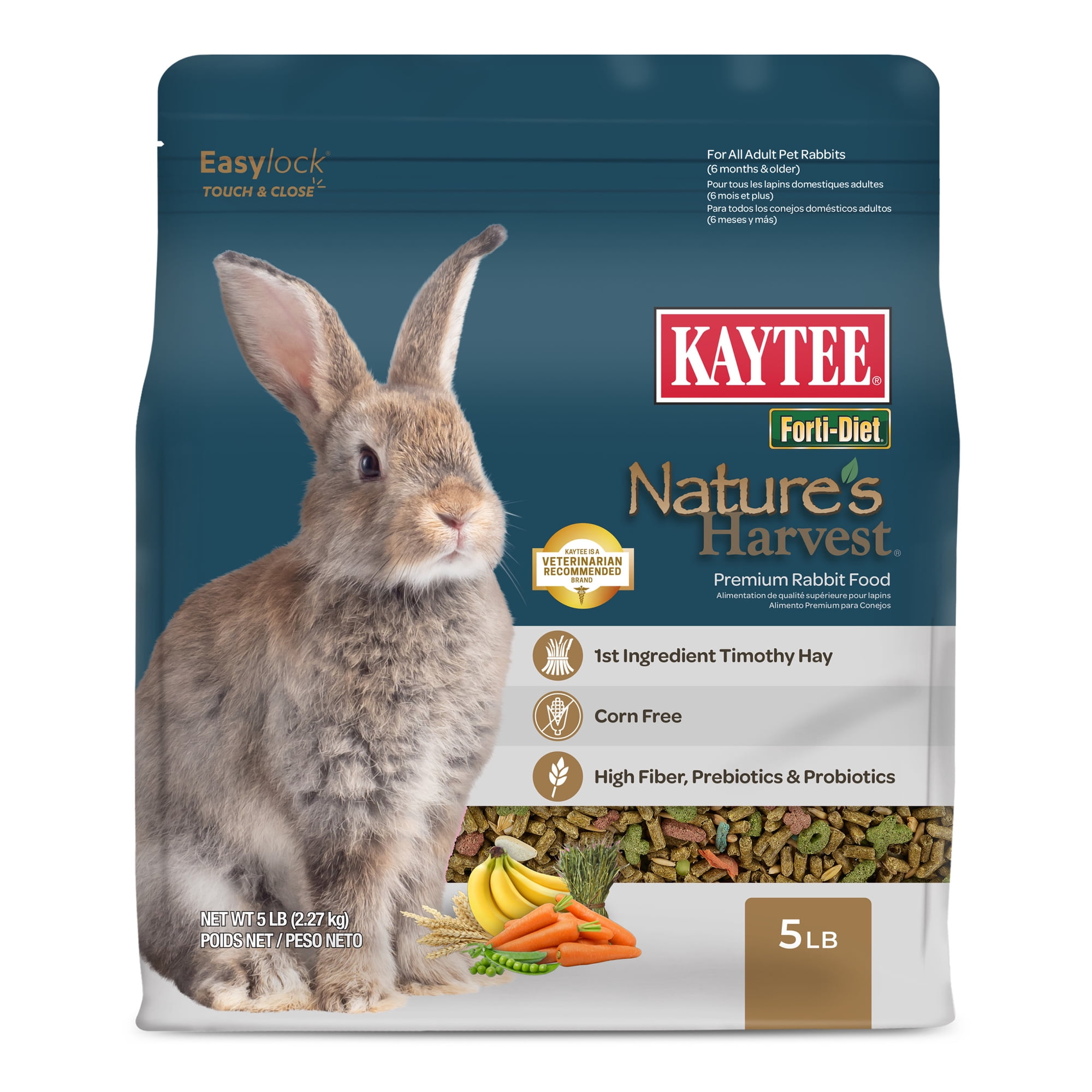 Kaytee Forti-Diet Nature's Harvest Rabbit Food, 5 Pounds
