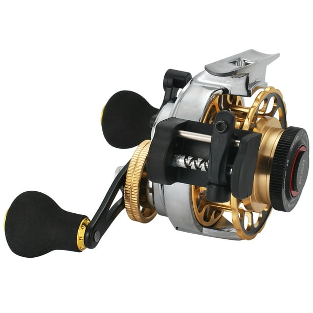 Automatic Wire Spread 10+1 BB Fly Fishing Reel Aluminum Alloy Fishing Reel  LeftRight Hand Raft Reel Ice Fishing Reels Automatic Line Casting Fly Reel  Gold Right hand 