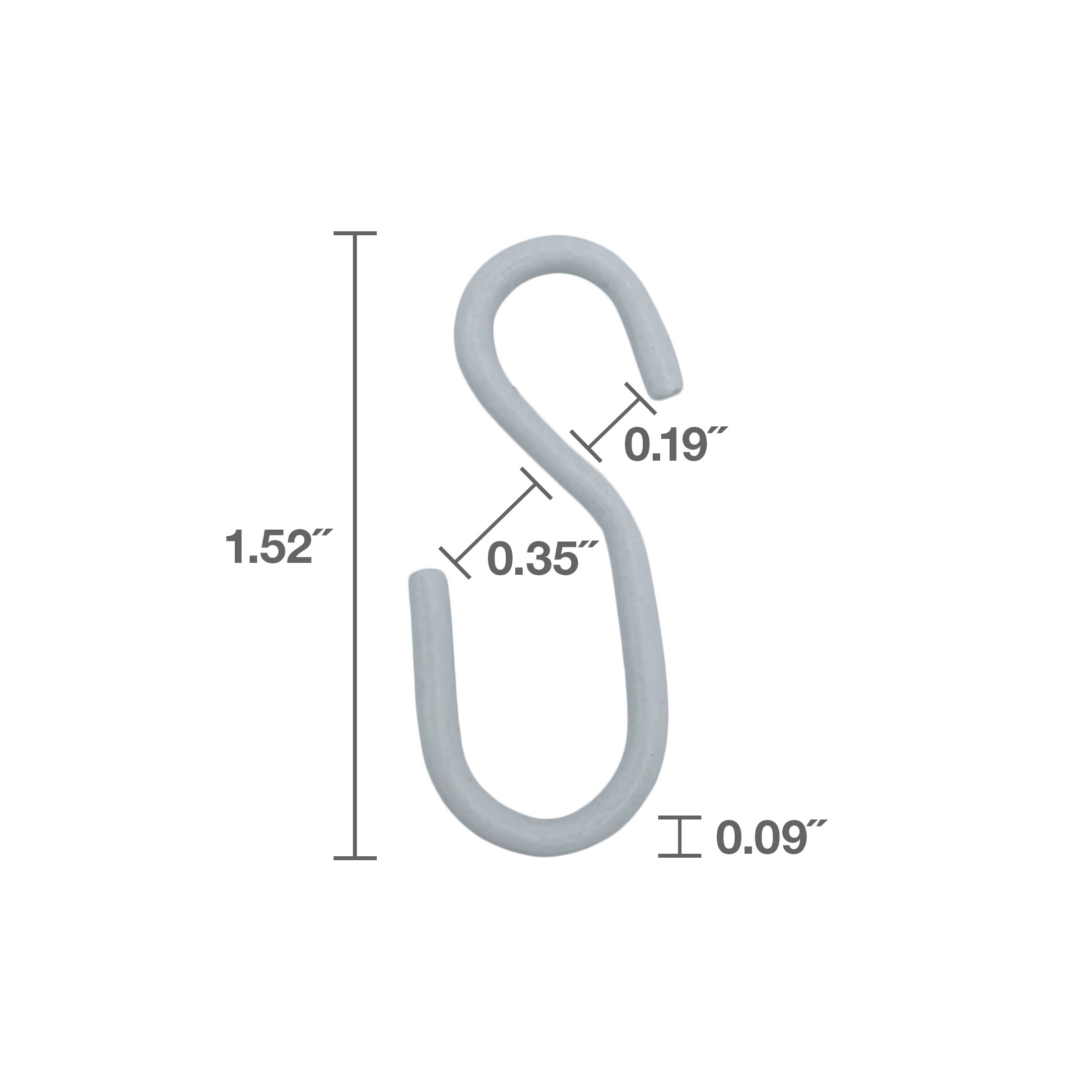 (3 pack) White Paperclip Decorator Chain Kit with S-hooks, Peerless Chain Company, #4748210J