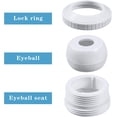 thumbnail image 4 of ShenMo Swimming Pool Return Nozzle Skimmer Pool Nozzle for Steel Wall Pools Return Nozzle with Swivel Head Swimming Pool Accessories - 3/4" External Thread White, 4 of 5