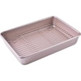 thumbnail image 1 of Bakeley Roasting Pan with Rack, Non-Stick Rectangular Deep Dish Oven-BBQ Bakeware for Oven Baking 13.78" x 9.84" x 2.36" (Champagne Gold), 1 of 7