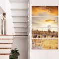 thumbnail image 1 of African Zebras Walking in Row - African Landscape Canvas Art Print, 1 of 3
