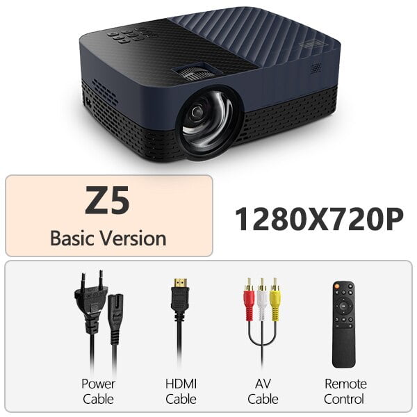het spoor sigaar Verwoesten Z5S HD 1080P Projector LED Theater 4k Vidoe Cinema Mobile Phone Android 9  TV MINI Beamer Projector for Home - Walmart.com