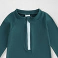 thumbnail image 5 of HCNTES Baby/Toddler Boys One Piece Swimsuit Summer Long Sleeve Zipper Bathing Suit Infant Beach Rash Guard(Green,3-4 Y), 5 of 5