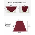 thumbnail image 6 of Waterfall Valances for Windows, Pure Red Wine Kitchen Sheer Valance Curtains, Simple Solid Color Rod Pocket Elegant Swag Valances for Living Room Bedroom, 47.2"x38.5", 1 Panel, 6 of 8