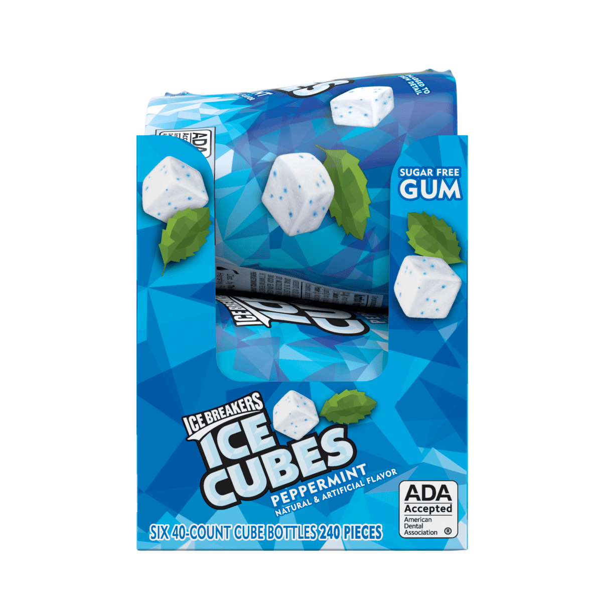 Ice Breakers Ice Cubes, Peppermint Gum, 3.24 Oz., 6 Ct.