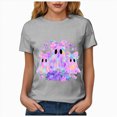 thumbnail image 6 of TOWED22 Halloween Shirts Women Cute Ghost Graphic T-Shirts Funny Spooky Ghost Print Tee Fall Halloween Holiday Casual Tops(Grey,XL), 6 of 8