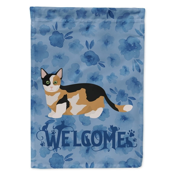 Carolines Treasures CK4922GF Munchkin Cat Welcome Flag Garden Size Small multicolor