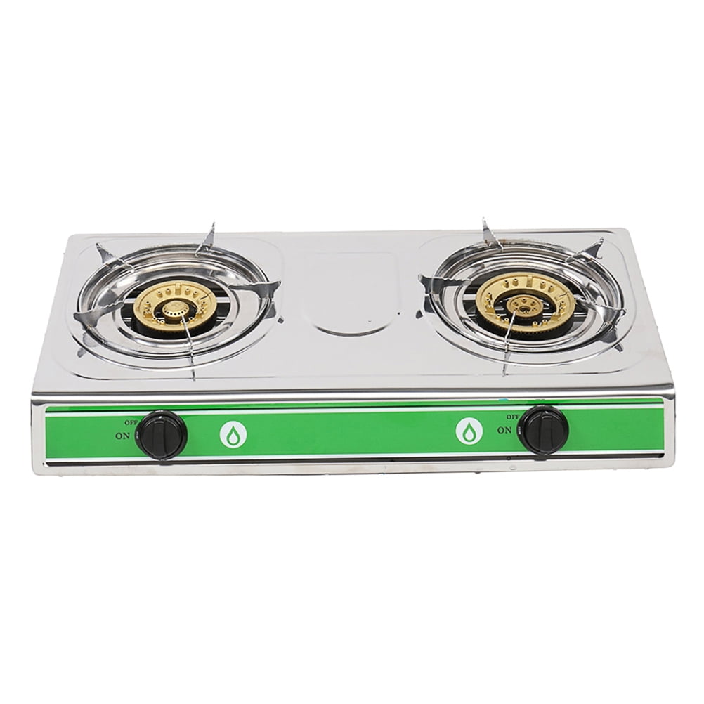 2 Burner Propane Liquefied Gas Stove Cooker Kitchen Cooking Cooktop Outdoor Home
