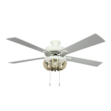 

River of Goods 52 Callie Wooden Bead LED Ceiling Fan with Light