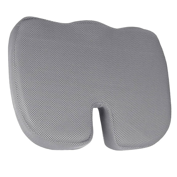 NewHome Memory Foam Coccyx Seat Cushion for Tailbone Hip Support Chair Pillow For Cars Office Desk Chairs Wheelchairs Grey