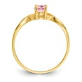 thumbnail image 2 of 14K Yellow Gold Ring Band with Stones (10) October Pink Tourmaline Oval, 2 of 5