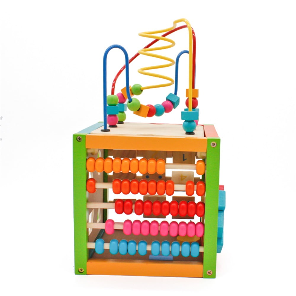 Kepooman Kids 5 in 1 Educational Toy Bead Maze Cube Activity Center for Children, Multi-color Kepooman Kids 5 in 1 Educational Toy Bead Maze Cube Activity Center for Children, Multi-color