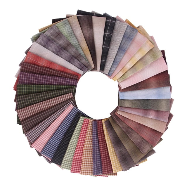 50 piezas de tela precortada cuadrados de tela de acolchado cuadrados de tela de de nieve para coser DIY acolchar Patchwork Craft