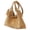 Khaki, variant on Cotton Woven Shoulder Bag Convertible Carry Style Fashion Statement Handbag