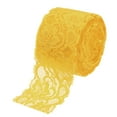 thumbnail image 1 of Unique Bargains Lace Trim 10 Yards 2 Inch Flower Elastic Lace Ribbons for Package Decoration Wedding Headbands Yellow, 1 of 5