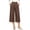 Brown, variant on Women's Fall Wide Leg 7/8th TrousersHigh Waist ed Side Pockets Loose Style for Daily Work Scenes